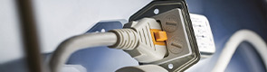 Ledningssikring til SafeGuard til IEC-apparatkoblinger med V-Lock